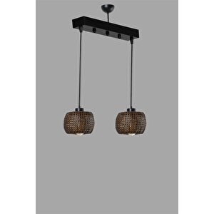 Tıger 2 Li Sıralı Ceviz Rattan Sarkıt