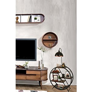 Plüton Ceviz Lambader Retro 3 Başlıklı