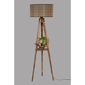 Sehbalı Tripod Lambader Yanık Silindir 02 Abajurlu