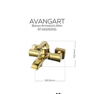 Avangart Banyo Bataryası Altın Ag2500g