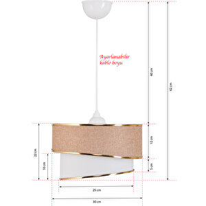 Evlight Rüzgar Pasta Tekli Sarkıt Avize Ve Gold Abajur Seti Kumbeji