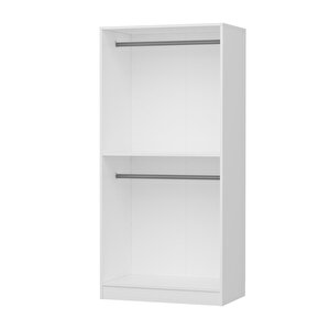Minar Kale 2 Kapak Aynalı Zincir Dolap - Beyaz 210cm
