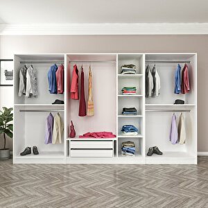 Kale 7 Kapaklı Aynalı 2ç Dolap - Pera Ceviz 190cm 190 cm