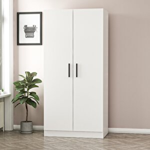 Minar Kale 2 Kapaklı Zincir Dolap - Gardrop - Beyaz 210cm 210 cm