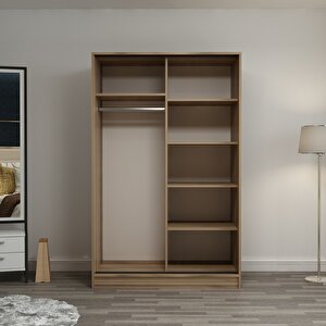 Minar Kale 2 Kapaklı Sürgülü Dolap 120 Cm  - Dore/royal Mermer 190cm 190 cm