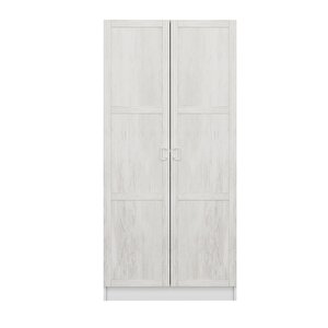 Minar Kale Country 2 Kapak Zincir Dolap -eskitme Beyaz 190cm