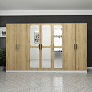 Kale 7 Kapaklı Aynalı 2ç Dolap - Pera Ceviz 190cm 190 cm