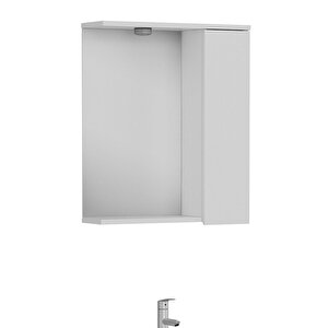 Minar Nika Banyo Dolabı Üst 65cm 1 Kapaklı Beyaz