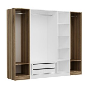 Kale 5 Kapaklı 2ç Dolap - Beyaz Dore
