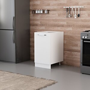 Minar Mutfak Alt Modül 1 Kapaklı 1 Raflı 45cm Dolap Beyaz  - B1