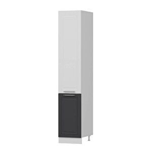 Mi̇nar 40 Cm Mutfak Boy Dolabi Beyaz Antrasi̇t D40-mcba1