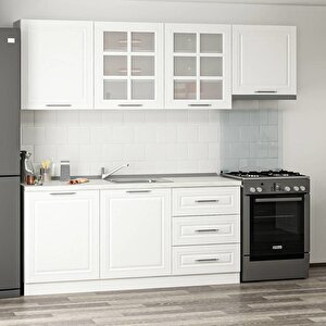 Mi̇nar 240 Cm Mebran C Mutfak Dolabi Beyaz 240-mcb2