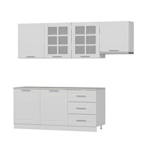 Mi̇nar 240 Cm Mebran C Mutfak Dolabi Beyaz 240-mcb2