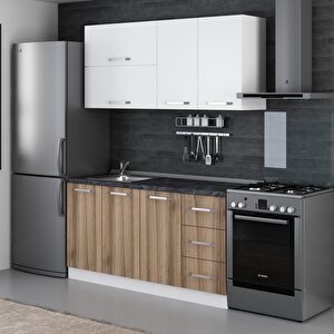 Minar 160 Cm Mutfak Dolabı Beyaz Dore 160-d2