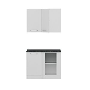 Minar 105cm Köşe Mutfak Dolabı - Beyaz K105-b1