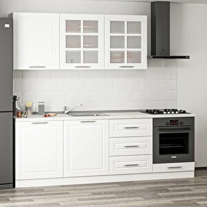 Mi̇nar 240 Cm Mebran C Mutfak Dolabi Beyaz 240-mcb3