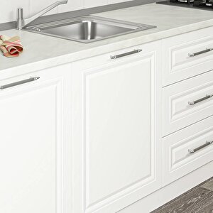 Mi̇nar 240 Cm Mebran C Mutfak Dolabi Beyaz 240-mcb3