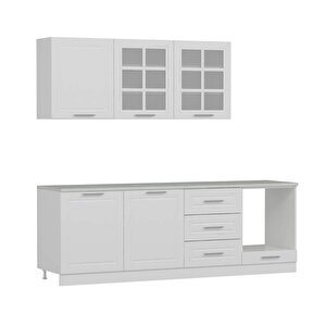 Mi̇nar 240 Cm Mebran C Mutfak Dolabi Beyaz 240-mcb3