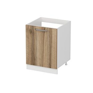 Minar Mutfak Alt Modül 1k 60cm Evye Dolap Beyaz/dore - D1