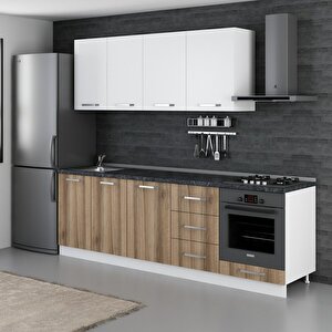 Minar 250 Cm Mutfak Dolabı Beyaz Dore 250-d3