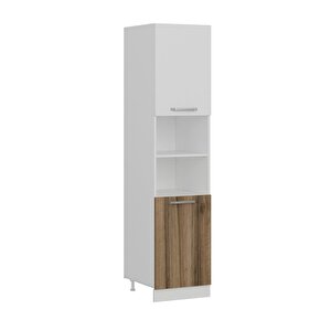 Minar 50 Cm Mutfak Boy Dolabı - Beyaz/dore D50-d2