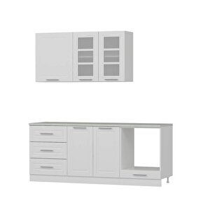 Mi̇nar 200 Cm Mebran C Mutfak Dolabi Beyaz 200-mcb3
