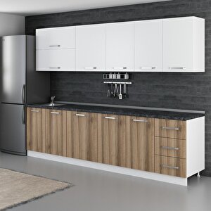 Minar 290 Cm Mutfak Dolabı Beyaz Dore 290-d1