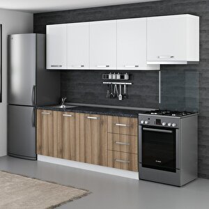 Minar 250 Cm Mutfak Dolabı Beyaz Dore 250-d4