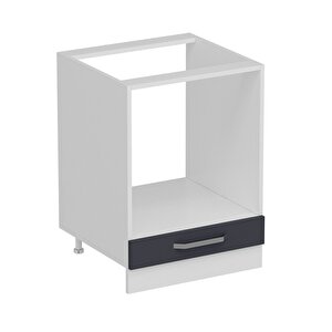 Minar Mutfak Alt Modül 1 Kapaklı 60cm Ank Dolap Beyaz /antrasit - A1