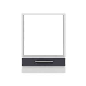 Minar Mutfak Alt Modül 1 Kapaklı 60cm Ank Dolap Beyaz /antrasit - A1