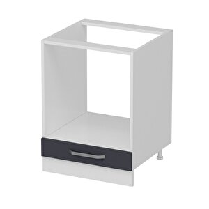 Minar Mutfak Alt Modül 1 Kapaklı 60cm Ank Dolap Beyaz /antrasit - A1
