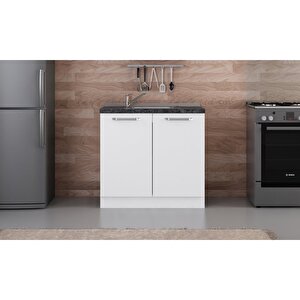 Minar 90 Cm Mutfak Dolabı Beyaz 90-b1-alt Modül