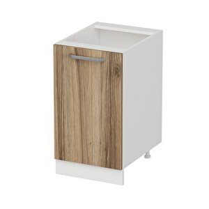 Minar Mutfak Alt Modül 1 Kapaklı 1 Raflı 45cm Dolap Beyaz /dore - D1