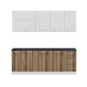 Minar 220 Cm Mutfak Dolabı Beyaz Dore 220-d2