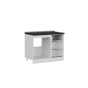 Minar 105 Cm Mutfak Dolabı Beyaz 105-b1-alt Modül