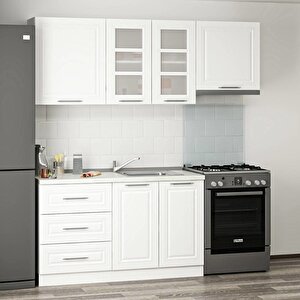 Mi̇nar 200 Cm Mebran C Mutfak Dolabi Beyaz 200-mcb2