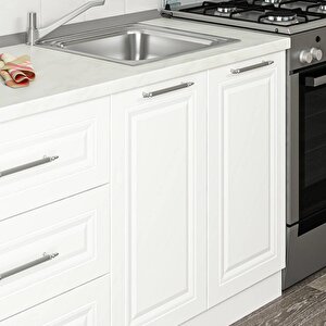 Mi̇nar 200 Cm Mebran C Mutfak Dolabi Beyaz 200-mcb2