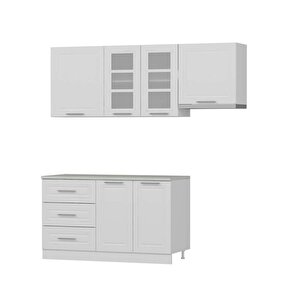 Mi̇nar 200 Cm Mebran C Mutfak Dolabi Beyaz 200-mcb2