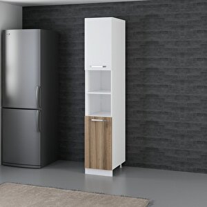 Minar 40 Cm Mutfak Boy Dolabı - Beyaz/dore D40-d2