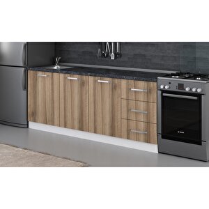 Minar 210 Cm Mutfak Dolabı Beyaz Dore 210-d1-alt Modül 60 cm