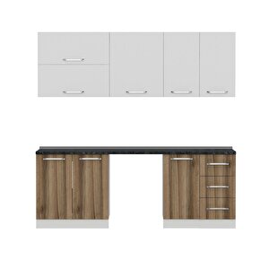 Minar 220 Cm Mutfak Dolabı Beyaz Dore 220-d10