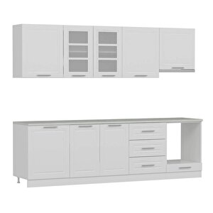 Mi̇nar 270 Cm Mebran C Mutfak Dolabi Beyaz 270-mcb1