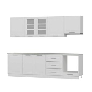 Mi̇nar 270 Cm Mebran C Mutfak Dolabi Beyaz 270-mcb1