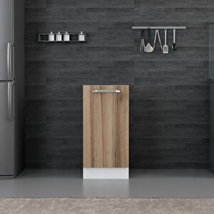Minar Mutfak Alt Modül 1 Kapaklı 1 Raflı 40cm Dolap Beyaz /dore - D1