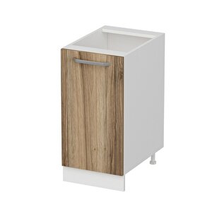 Minar Mutfak Alt Modül 1 Kapaklı 1 Raflı 40cm Dolap Beyaz /dore - D1