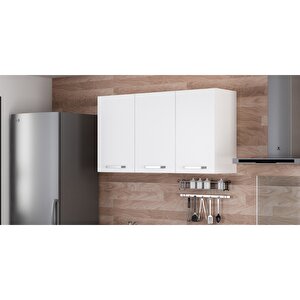 Minar 130 Cm Mutfak Dolabı Beyaz 130-b1-üst Modül 175 cm