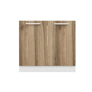 Minar Mutfak Alt Modül 2 Kapaklı 90cm Eviye Dolap Beyaz /dore - D1