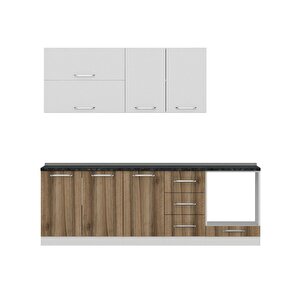 Minar 240 Cm Mutfak Dolabı Beyaz Dore 240-d4