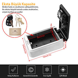 Mühlen Safe Key 6 | Duvara Monteli Şifreli Anahtar Kasası