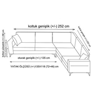 Kristal 2+köşe+2' Li Köşe Takımı Antrasit